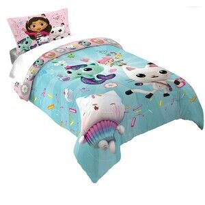 Gabby's Dollhouse Twin 4pc Bedding Set Reversible Microfiber Comforter Set